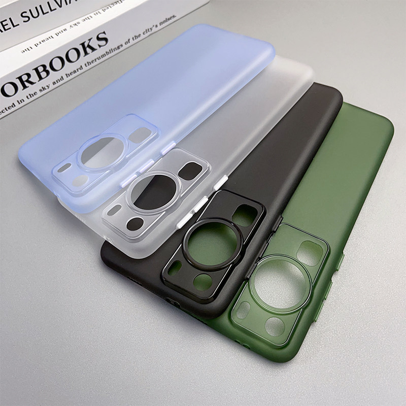 适用华为P60手机壳新款超薄P60Pro保护套透黑全包边防摔防指纹P60Art磨砂软壳简约个性TPU外壳5g - 图3