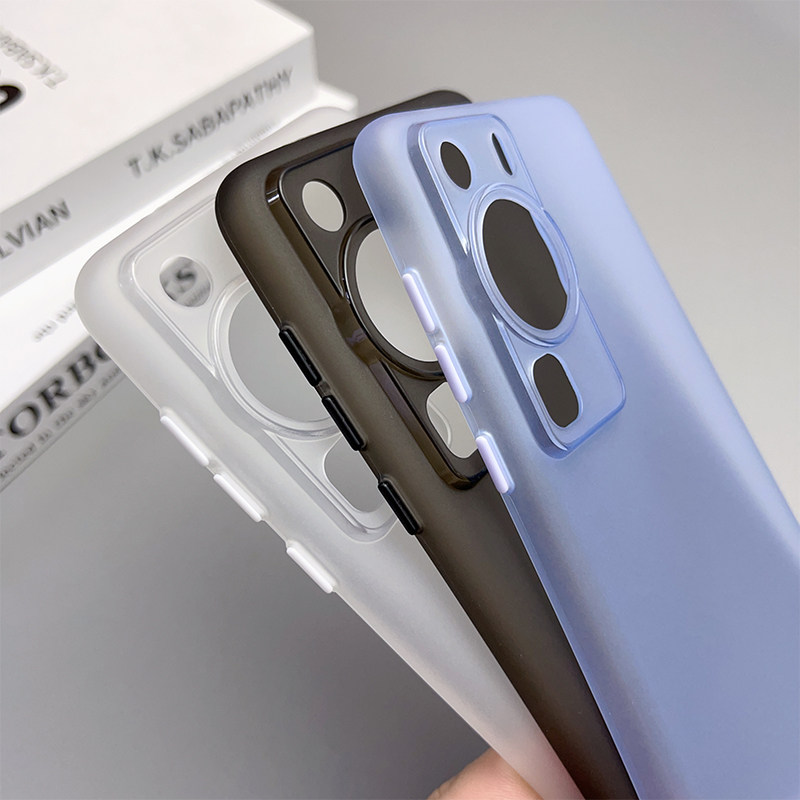 适用华为P60手机壳新款超薄P60Pro保护套透黑全包边防摔防指纹P60Art磨砂软壳简约个性TPU外壳5g - 图2