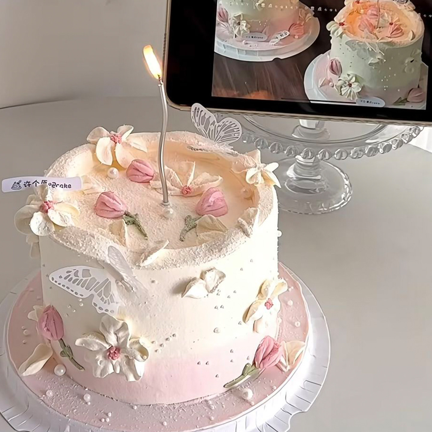 女神蝴蝶芭蕾舞风蛋糕装插件仙女细细丝带蝴蝶结蜡烛HB亚克力插牌,淘宝优惠券,粉丝福利购,淘宝优惠卷