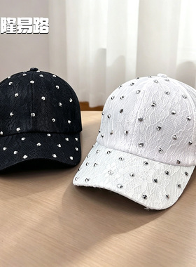 夏季水钻防晒显脸小棒球帽女