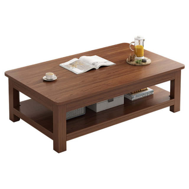 Coffee table modern minimalist living room tea table small apartment household simple coffee table small side table rental double-layer Nordic style