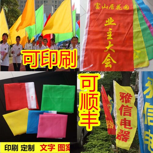 五色彩旗刀旗飘旗三角串旗红旗队旗标志旗广告公司旗定做旗帜印刷 - 图2