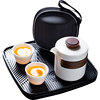 Travel tea set white porcelain hand kettle quick cup