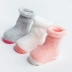 Vớ trẻ em 0-1 tuổi 3 tháng bé trai và bé gái dày mùa đông ấm áp và mùa đông sơ sinh vớ cotton dài ống - Vớ