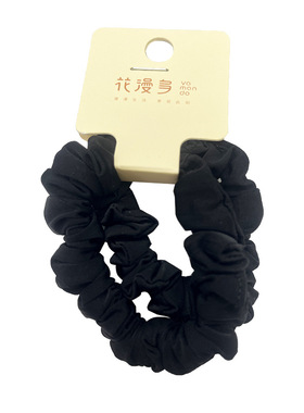 花漫多2604皮筋黑色2条装纯黑发圈少女皮筋扎头发发绳简约发饰