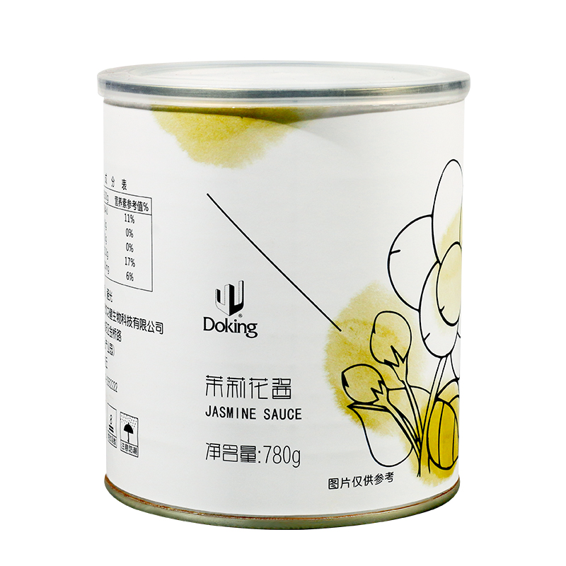 盾皇茉莉花酱果汁烘培专用果味酱 780克新鲜罐装茉莉花瓣大颗粒-图3