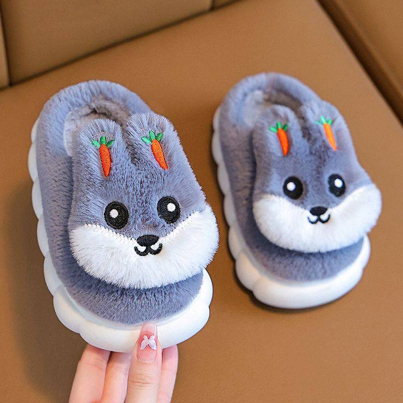 儿童棉拖鞋女童秋冬季新款居家室内厚底防滑保暖可爱卡通兔子棉鞋,淘宝优惠券,粉丝福利购,淘宝优惠卷
