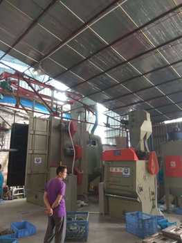 Aluminum alloy sandblasting machine ເຄື່ອງຍິງປືນສະແຕນເລດ Foshan 3210 drum type sandblasting machine automatic sandblasting machine