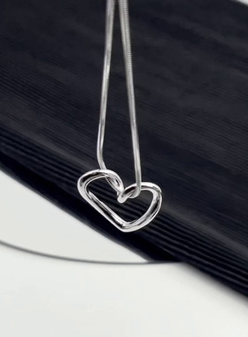 镂空爱心项链女2022年新款ins