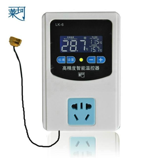 LCD three-display digital thermostat, breeding high-precision temperature controller, fish tank temperature control switch socket special price