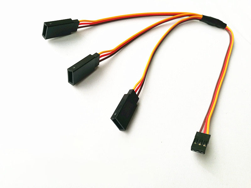 舵机Y型线 30芯一拖三 60芯无人机模型车锂电池黑红白固定翼电调 - 图2