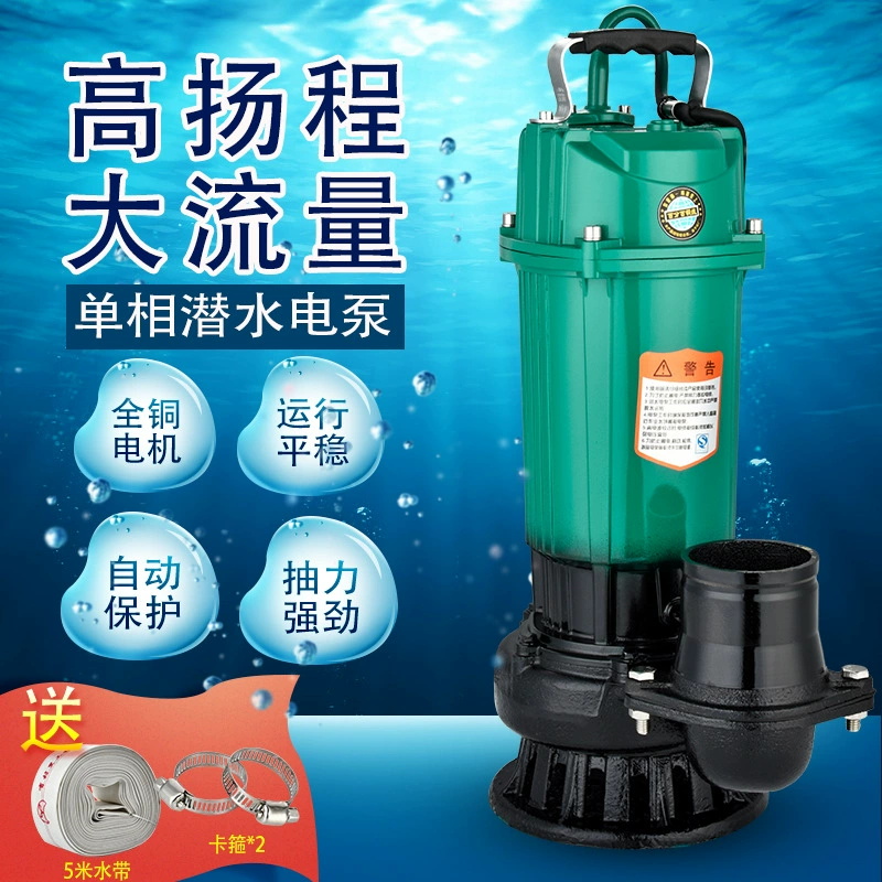 抽水机家用农用V220大流量潜水泵抽水泵高扬程排污泵灌溉鱼塘灌溉 - 图1