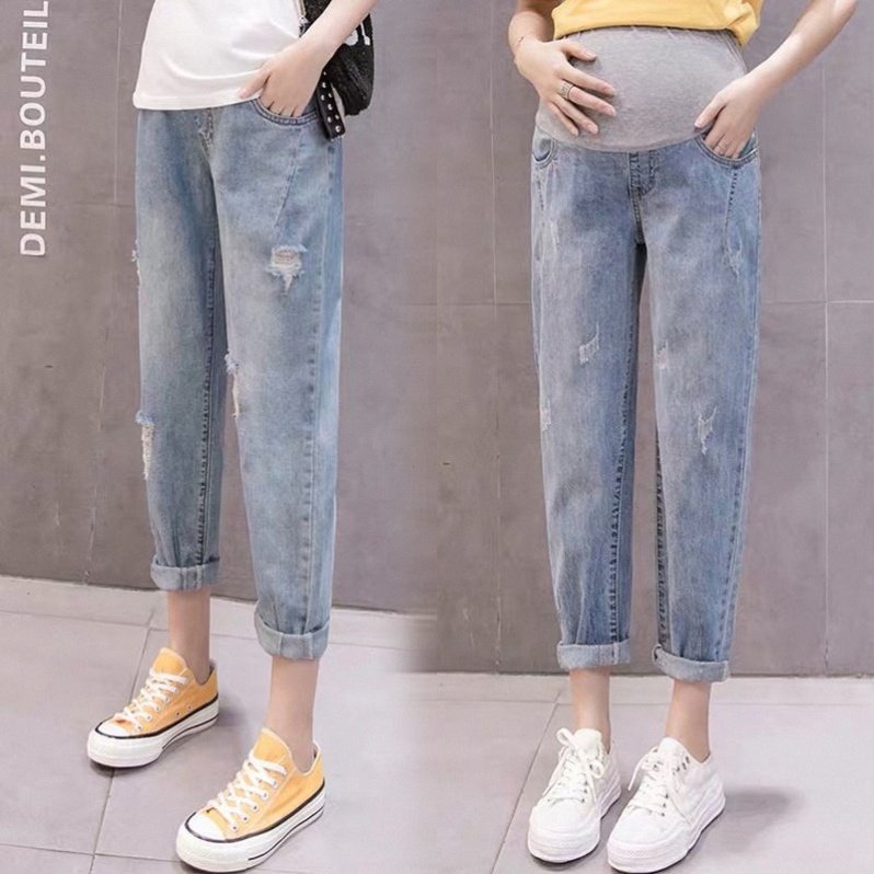 孕妇年新款夏装九分薄2020托牛仔裤 臻蒂美孕妇打底裤