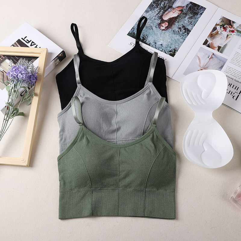 一体女背心式美背吊带学生美胸文胸 臻蒂美抹胸