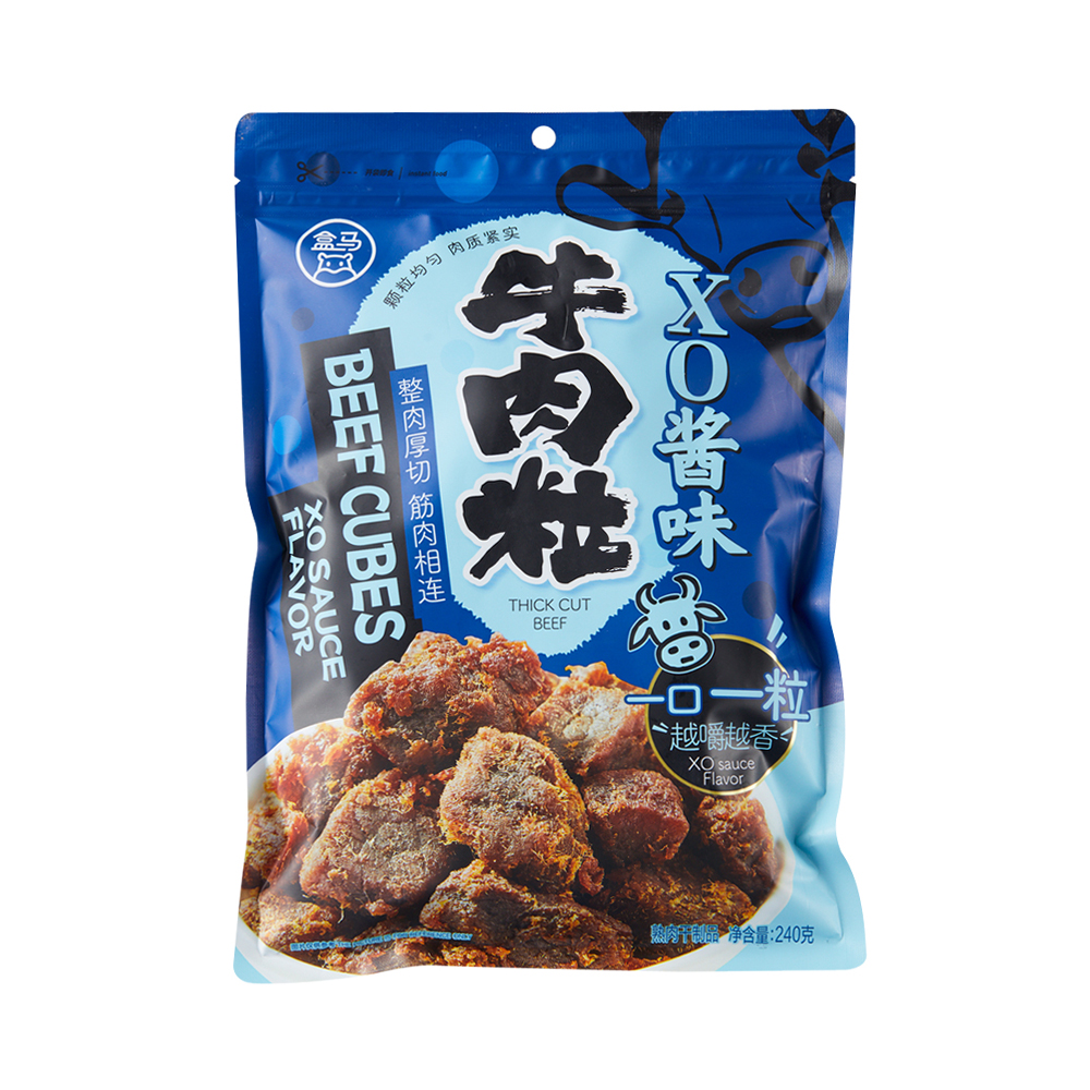 盒马 XO酱味牛肉粒 240g牛肉干卤味熟食休闲零食小吃 - 图0