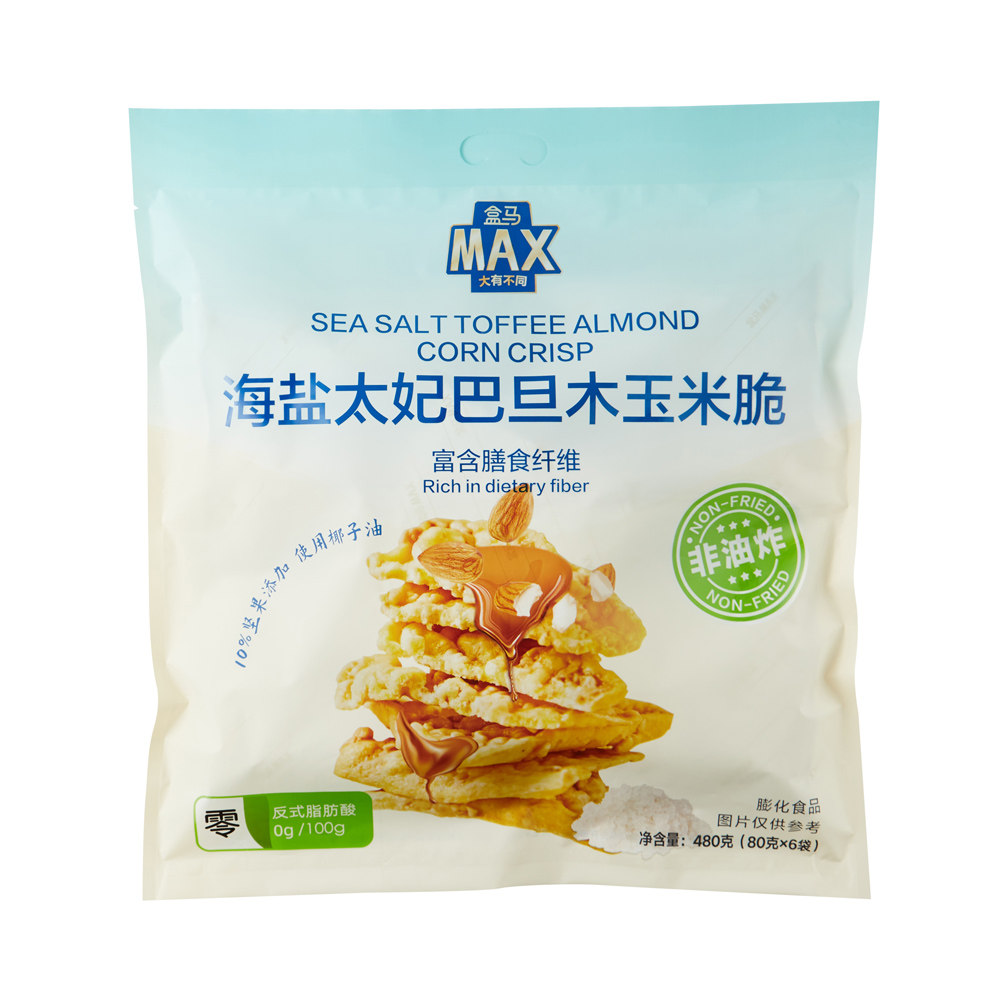 盒马MAX 海盐太妃巴旦木玉米脆 480g