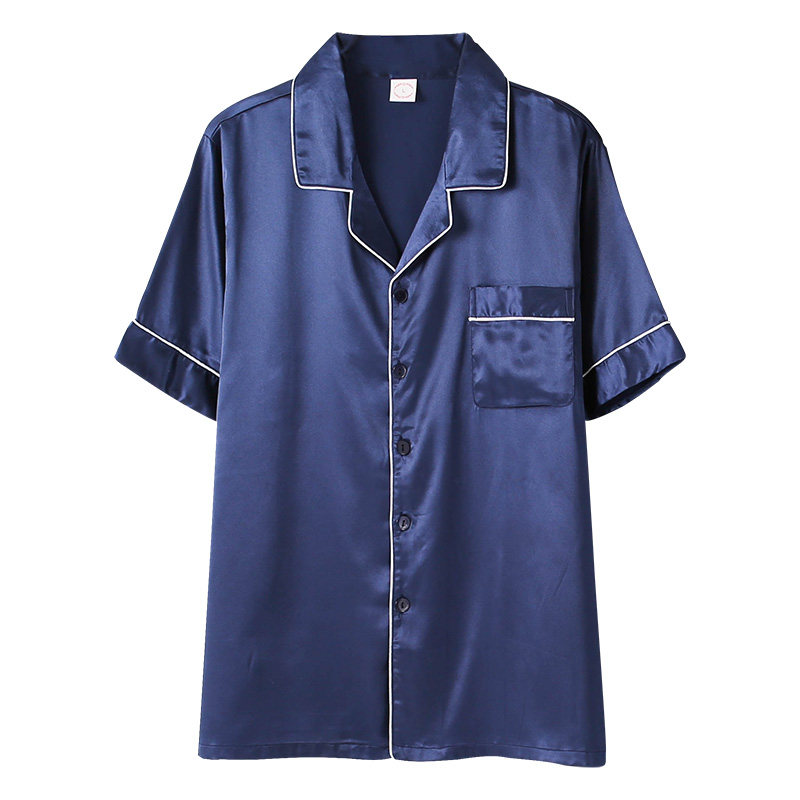 夏天仿真丝居家上衣单独冰丝半睡衣 我丽睡衣上装