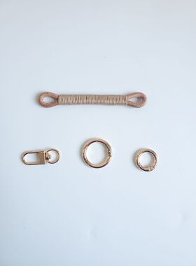 纯天然本色牛皮绳钥匙扣编织手工制汽车圈链复古包包挂件相机耳机