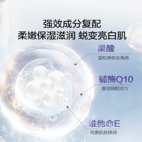 【海外店】妮维雅夜间焕白身体乳果酸VC果酸Q10补水提亮180ml - 图1
