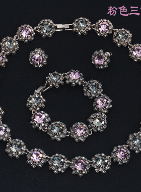 丽银新款奢华韩国高档套装项链