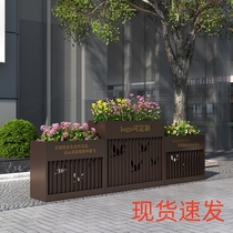 OUTDOOR IRON ART FLOWER CASE COMBINED COMMERCIAL STREET ROAD STAINLESS STEEL FLOWER TROUGH YARD OUTSIDE SWING FENCE PARTITION FLOWER ALTARS FLOWER RACKS