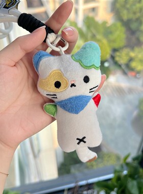 可爱拼色猫咪毛绒包挂件