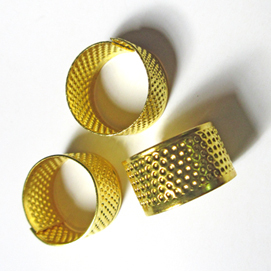 介指 针顶宽戒指  手工缝线推针顶针垫戒  戒指顶针器 顶针指套环