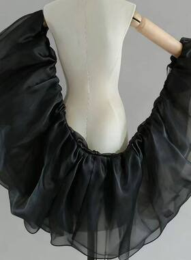新娘婚纱礼服网纱白色黑色高端奢