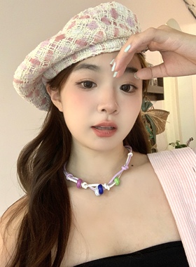 小众设计圆珠多层叠戴项链颈链