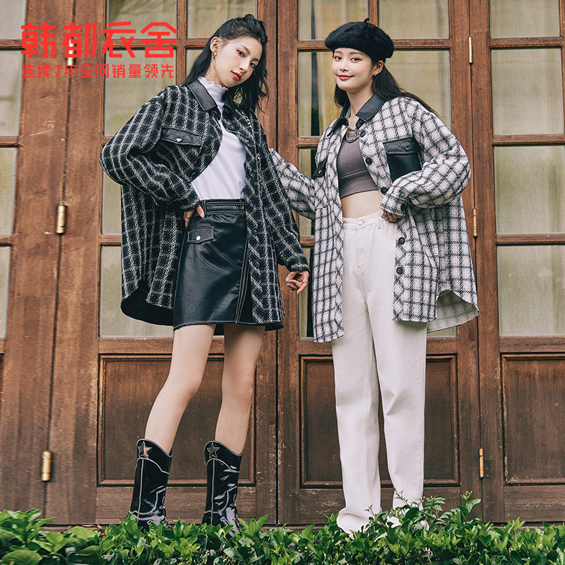  韩都衣舍毛呢外套