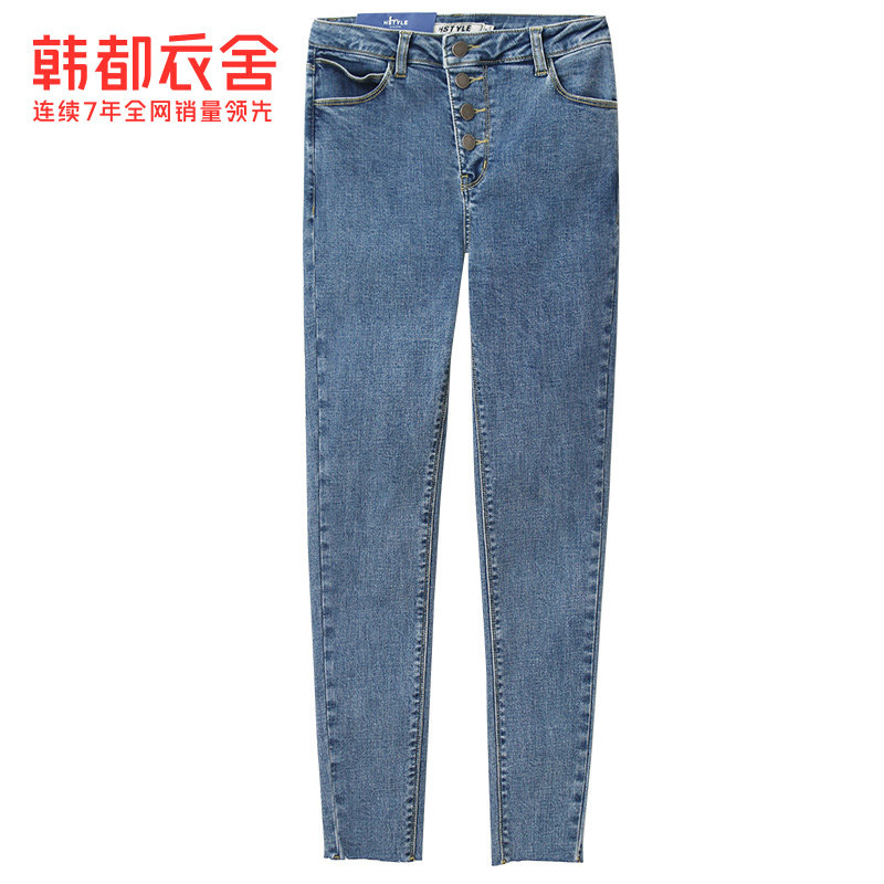 韩都衣舍2020韩版秋新款潮女牛仔裤 韩都衣舍牛仔裤