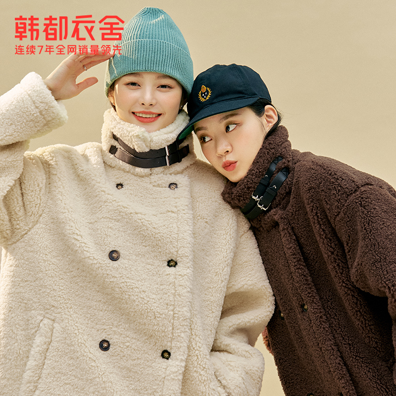 韩都衣舍2021秋冬新款加厚棉服 韩都衣舍棉衣/棉服