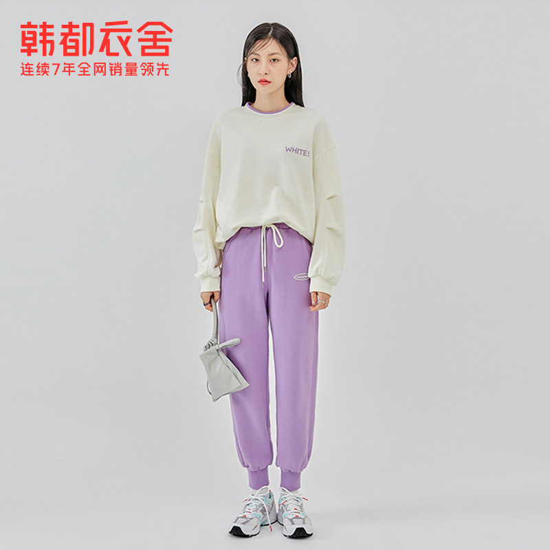 韩都衣舍2020秋季新款潮流宽松长裤 韩都衣舍休闲裤