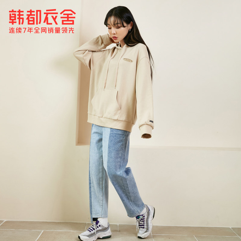 韩都衣舍2020秋装新款字母宽松卫衣 韩都衣舍卫衣/绒衫