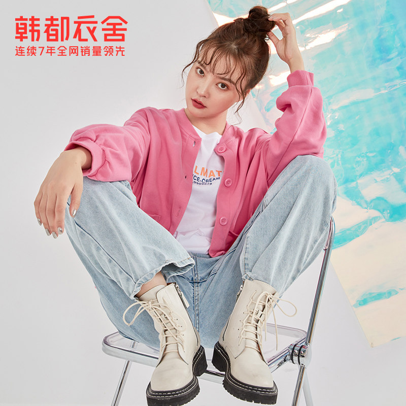 韩都衣舍2020秋装新款日系女短外套 韩都衣舍短外套