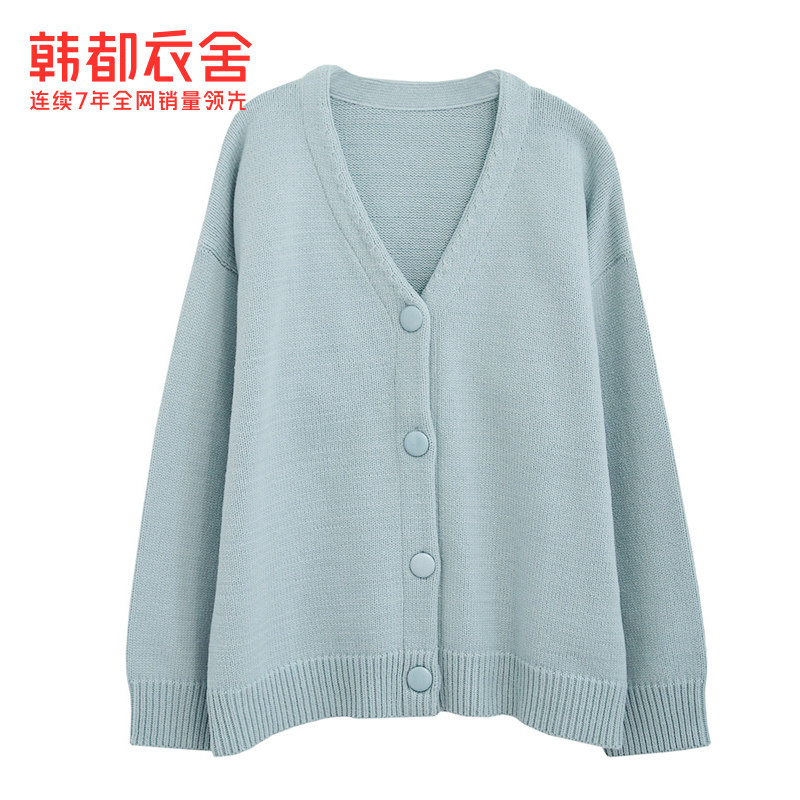 韩都衣舍2020新款早秋宽松针织毛衣 韩都衣舍毛针织衫