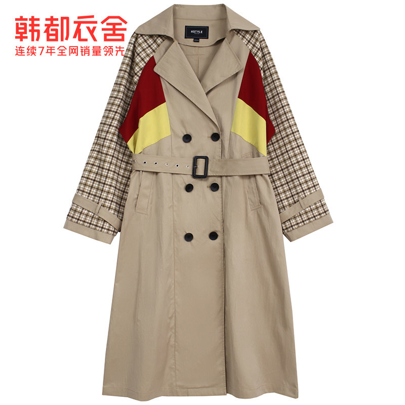 韩都衣舍春装新款气质韩版宽松风衣 韩都衣舍风衣