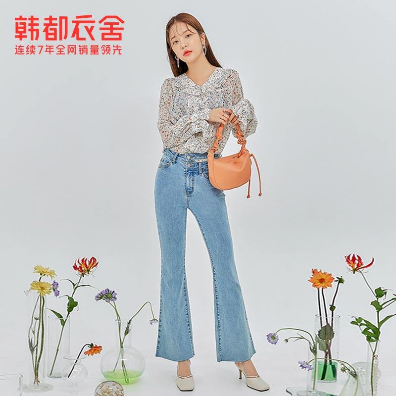 预售韩都衣舍2020秋装新款蒖牛仔裤 韩都衣舍牛仔裤