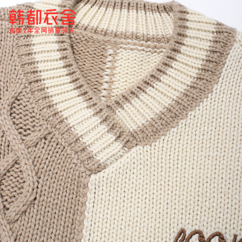 韩都衣舍2020早秋新款温柔系穿搭风 韩都衣舍毛针织衫