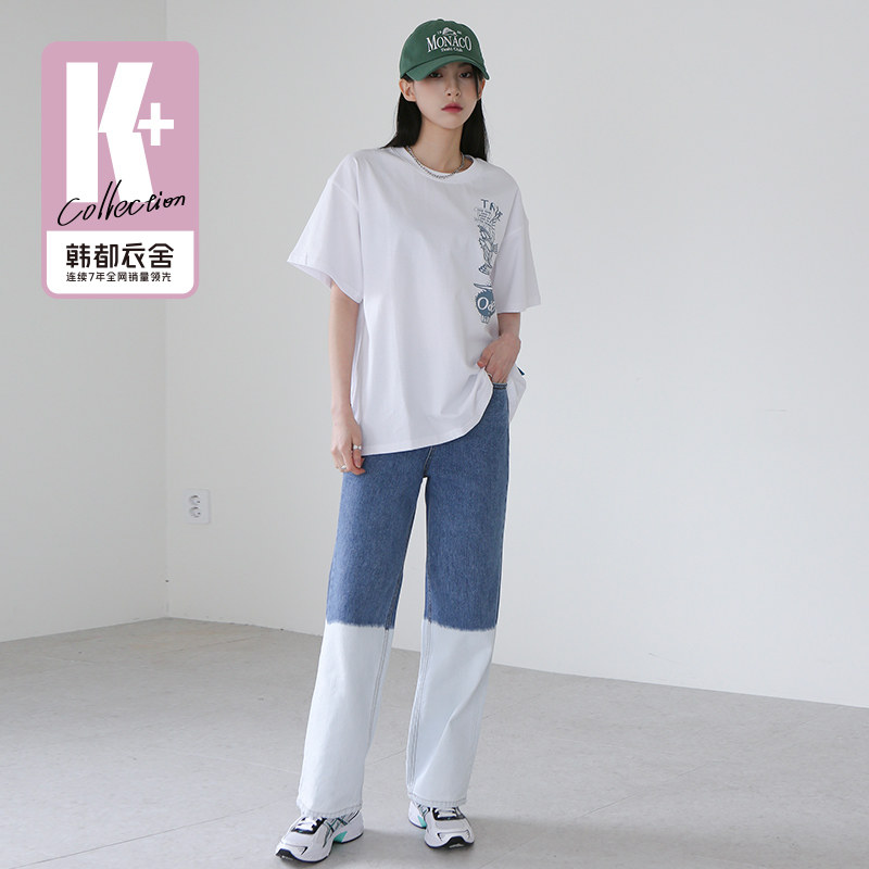 韩都衣舍2022韩版夏装新款宽松t恤 韩都衣舍T恤