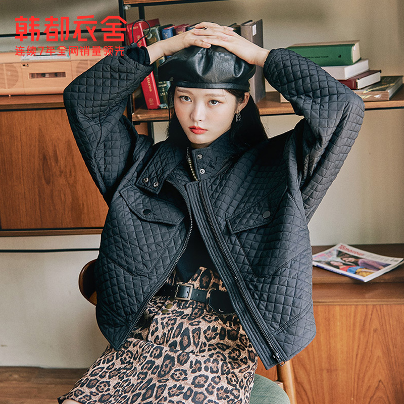 韩都衣舍2021年秋冬新款休闲棉服 韩都衣舍棉衣/棉服