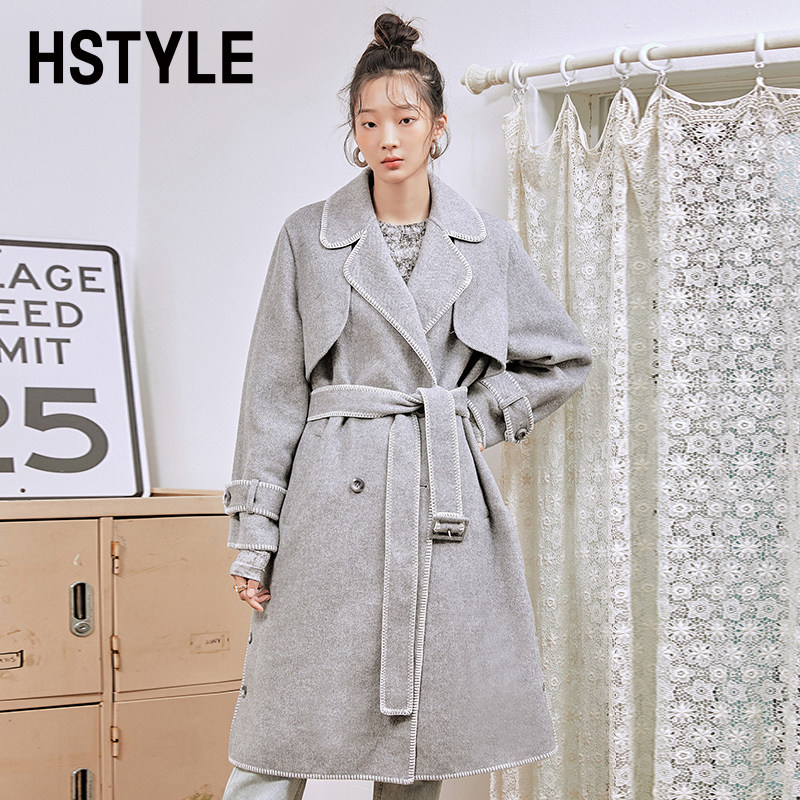  韩都衣舍毛呢外套