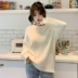 Nhà quần áo Handu 2019 mùa thu mới dành cho nữ phiên bản Hàn Quốc của áo len liền thân màu trơn áo len lỏng lẻo JM9930 - Vòng cổ áo len áo len nữ form rộng Vòng cổ áo len