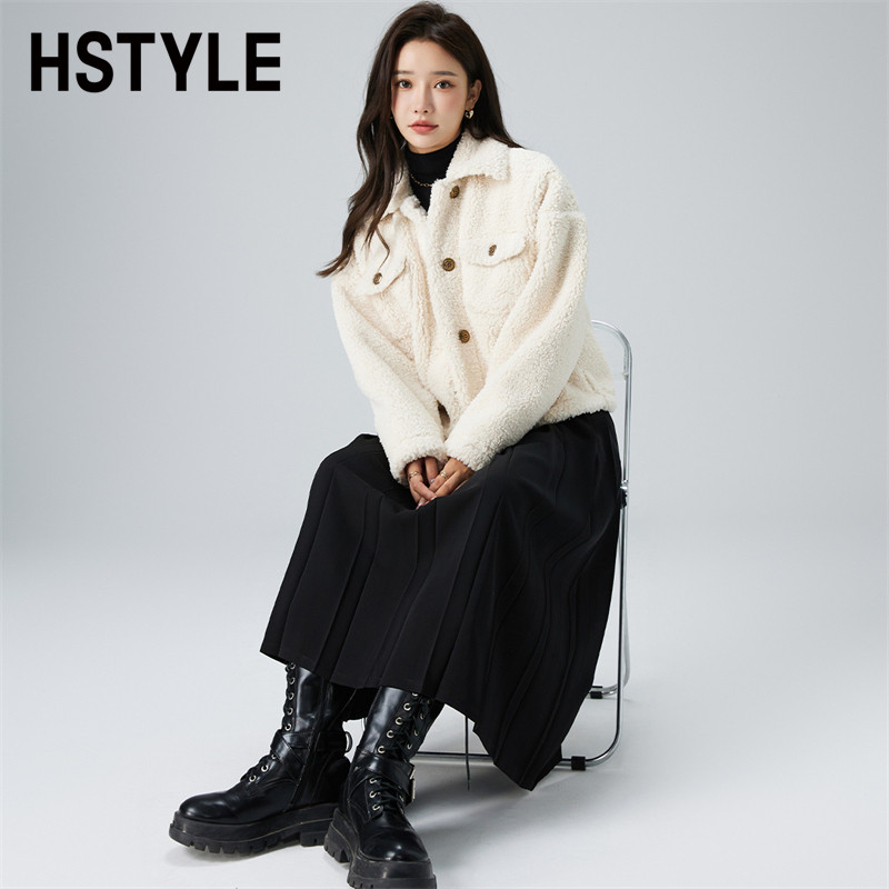 韩都衣舍2022冬季新款加绒短外套 韩都衣舍短外套