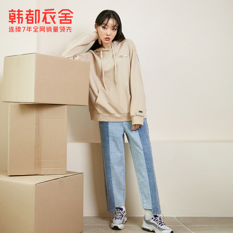 韩都衣舍2020秋装新款字母宽松卫衣 韩都衣舍卫衣/绒衫