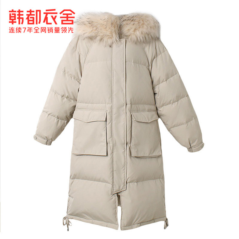 韩都衣舍2021年女冬装中长款羽绒服 韩都衣舍羽绒服