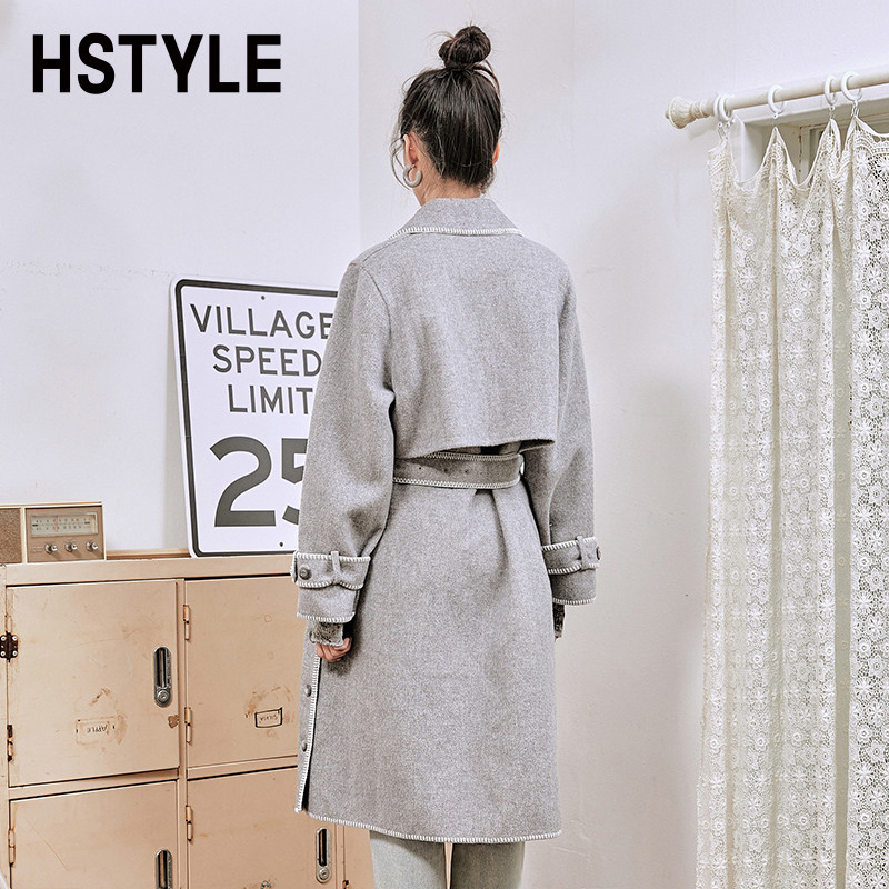  韩都衣舍毛呢外套