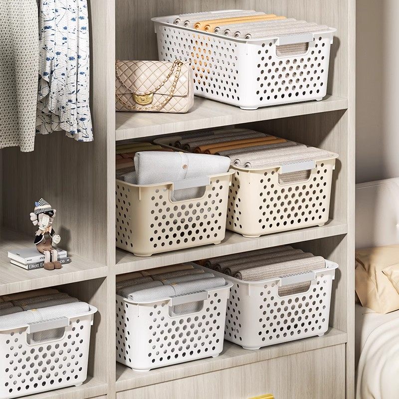 零食杂物收纳筐家用塑料置物篮厨房橱柜储物箱宿舍衣柜衣服整理箱,淘宝优惠券,粉丝福利购,淘宝优惠卷