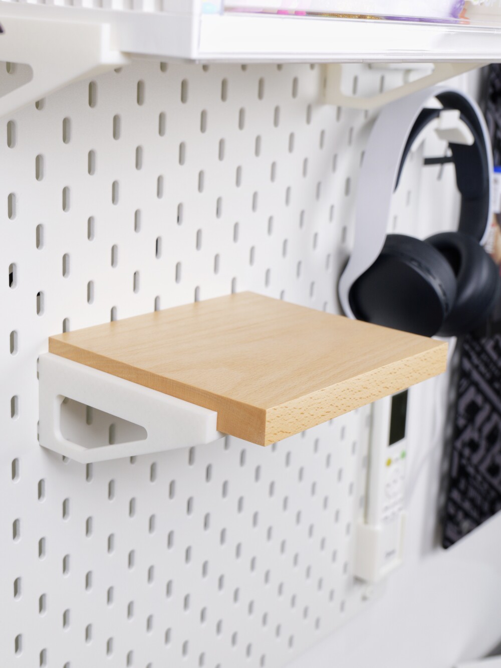 Suitable for IKEA SKADIS IKEA hole board accessories Large platform flat bracket containing beech wood board