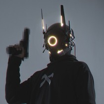 Saibo Punk Mask Four Rabbit Ear Round Light Pendant Configuration (Rabbit Ear Movable Disassembly)